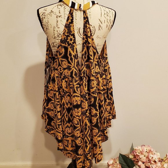 Free People Women Summer Dress Beatiful Boho Print, Halter Neck, Size M - Picture 2 of 2